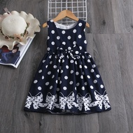 ZZOOI Polka Dot Princess Dresses for Girls Ruffles Sleeve Kids Wedding Birthday Party Tulle Gown Gre