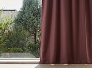 Quarter Report Blackout Grade 1 Curtain, Flame Retardant, Washable, Glen Maroon, Width 59.1 x Length