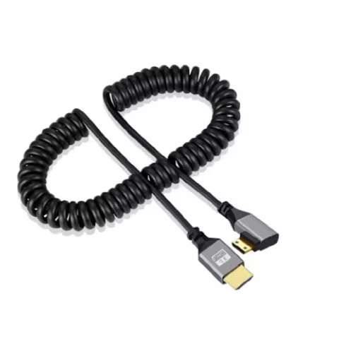 4K mini HDMI Cable 4K60HZ 0.5-2.4M mini HDMI-Compatible TO HDMI Coiled Extension Flexible Spiral Cab