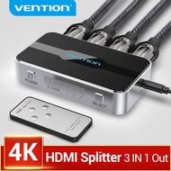 Vention 3 in 1 out HDMI Switch 4K 3D 2.0 HDMI Splitter สำหรับ PS4 TV Xbox 3 in 1 out พร้อมรีโมทคอนโท