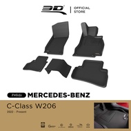 3D Mats พรมปูพื้นรถยนต์ MERCEDES-BENZ C-CLASS W206 2022-2025 พรมกันลื่น พรมกันนํ้า พรมรถยนต์