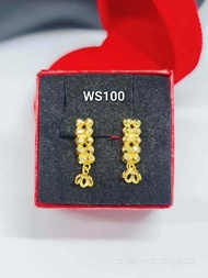 Wing Sing 916 Gold Earrings / Subang Indian Design Emas 916 (WS100)