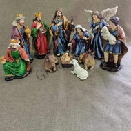 11PCS NATIVITY SET 8.7INCHES/7.8INCHES