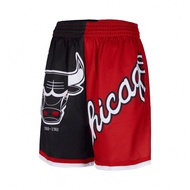 2024 Men's And Women's Mitchell & Ness NBA Big Face Bulls SW Retro Basketball Jersey Shorts Knitted