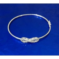 Infinity Pipe BANGLE Bracelet (Silver 925)