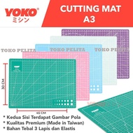 Cutting Mat YOKO Ukuran A3 45x30cm Double Side / Dua Sisi