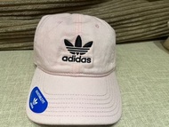 Adidas 粉紅色三葉經典老帽