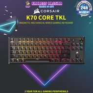 Corsair K70 CORE TKL RGB Mechanical Wired Gaming Keyboard - CORSAIR MLX Red v2 Linear Switches
