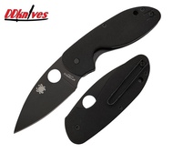 มีดพับ Spyderco Efficient Folding Knife Black Oxide Plain Blade, Black G10 Handles (C216GPBB...