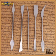 RODAROLA 5pcs Wax Carving Tools, Stainless Steel Double Ended Pottery Carving Tools, Pottery Tools C