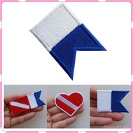 [ChiwanjicdMY] Alpha Flag diver Flag Patch Badge Scuba Diving  Embroidered Decorative Patches