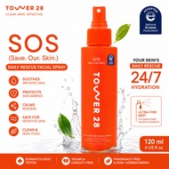 Tower 28 SOS Daily Rescue Facial Spray Hypochlorous Acid Face Mist Acne Relief Soothing Spray