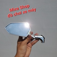 [ Chuẩn xịn ] Gương Chiếu Hậu H2C V1 Kính H2C kiểu Chiếc Lá Chất liệu nhôm phay CNC mặt gương trắng 