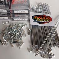 SPOKES SCARLET CHRME MOTORCYCLE SPOKES ALL SIZES Ring 17-18-14-16