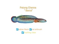 Patung ikan Channa Barca bahan resin