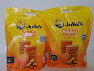 2 ห่อใหญ่ ขนมจูลี่ส์ พีนัท บัตเตอร์ บิสกิต สอดใส้เนยถั่ว ห่อใหญ่ 360g Julie& peanut butter biscu