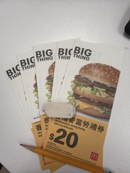 麥當勞 一套價值$500 的禮券 （$20一張x25)