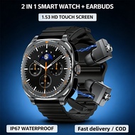 Premium Business Smart Watch 2 in 1 GT99 with Earbuds Alloy Material NFC IP67 Waterproof Smartwatch 