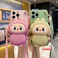 Labubu Coin Purse Casing For Vivo V50 V40 Lite V40E V30E X200 Ultra X200S Y300 GT Pro Plus Y300i Y39