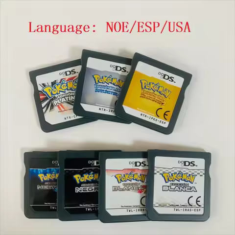 ESP USA NOE Pokémon Black and White 1 2 Black White SoulSilver HeartGold DS NDS 3DS Game Cartridge