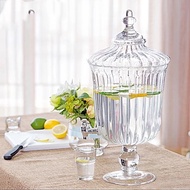 Crystal Glass European Apothecary Beverage Dispenser Jar
