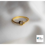 CINCIN EMAS ENTANGLED HEARTS GOLD RING 916