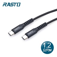 R RASTO C to C Fast Charge QC3.0 Aluminum Alloy Charging Transmission Cable Type-c Transmission Cabl