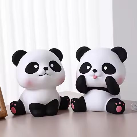 Panda Money Bank Shatterproof Piggy Bank First Coin Bank Best Christmas Birthday Gift for Kids Boys 