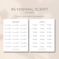 Font #6 Script Sticker