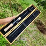 UL rod with Leo fishing wooden box 2 sizes on the rod, UL 4+1 LEO fishing rod