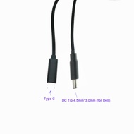 PD USB C  type c male to DC 4.5x3.0*0.6mm for Dell laptops 1.5m cable 65W  Ultrabook XPS: XPS 12 XPS