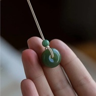 和田玉平安扣項鏈吊墜原創設計