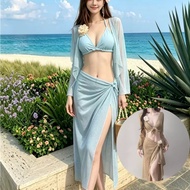 AP Store 5010 Women's Swimsuit 3-Piece Skirt Show Back Sexy Style New Model High Waist Tie The Neck
