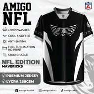 AMIGO NFL Sublimation Microfiber Jersey tshirt Design MAVERICKS baju jersi viral tiktok jersey