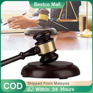 Wooden Gavel And Sound Block Set For Lawyer Judge Auction Sale / Desk Accessory For Local Club Presi