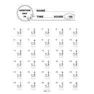100 days addition 1 and 2 digit