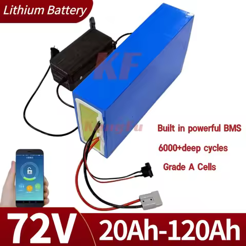 KF-72v 40Ah 50Ah 60Ah 70Ah 80Ah 100Ah Lithium Ion Battery Pack 40A 50A 60A 70A 80A 100A with Bluetoo