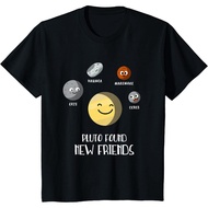 Pluto Dwarf Planet Friends Planets Space Funny Children T-Shirt for Kids & Adults
