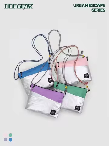 DuPont Tyvek Crossbody Bag Ultra-light 85g Waterproof Shoulder Bag with YKK Zipper Outdoor Hiking Sa