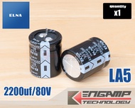 (1ตัว) [E-CAP] 2200uf/80V 85ºC ELNA LA5 ขนาด 25x30mm P=10mm