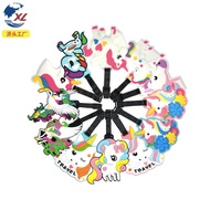 X6H7 Travel Essential Boarding Pass Consignment Pass Unicorn Rainbow Horse Luggage Tag Luggage Ident