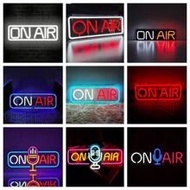 1ชิ้น ไฟเนออนป้ายสัญลักษณ์ "On Air" สำหรับตกแต่งผนัง ใช้พลังงานจาก USB ป้ายไฟ LED "On Air" สัญลักษณ์