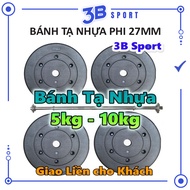 Solid 5kg Plastic Dumbbells - 5kg Plastic Dumbbells 27mm - Ready Stock for Immediate Delivery 3B Spo