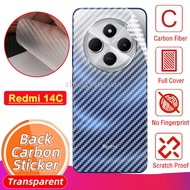 3-9pcs 3D Carbon Fiber Back Film for XIAOMI POCO C75 Redmi 14C 4G 5G 2024 Matte Screen Protector for