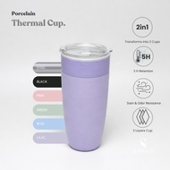 [FREE GIFT] SWANZ Nest Cup 850ml - Vacuum Insulated Ceramic Coffee Thermal Mug With Lid, Stainless S