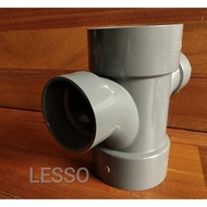 Double Tee Y Pvc D 4" Inch Lesso Cross Tee Y Branch Pipe Connection