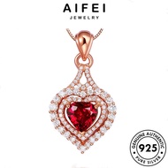 AIFEI JEWELRY Ruby Creative Necklace Accessories Perempuan Rantai Silver Korean Women Leher Sterling