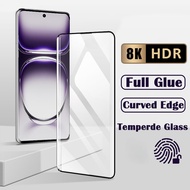 3D Full Glue Curved Tempered Glass for Oppo Reno 12 11 10 9 8T 5G Screen Protectors for Oppo A1 A2 F