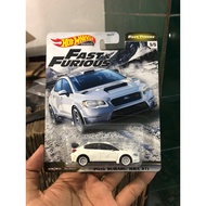 Hot Wheels Subaru WRX STI Fast and Furious (Wrinkle Card/Ketekuk)