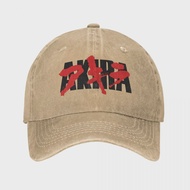 หมวกแก๊ปเบสบอลใช้ได้ทั้งชายและหญิงโลโก้ Akira หมวกลายการ์ตูนที่ซักแล้วหมวกย้อนยุคกิจกรรมกลางแจ้งหมวกนุ่มแบบไม่มีโครงสร้าง
